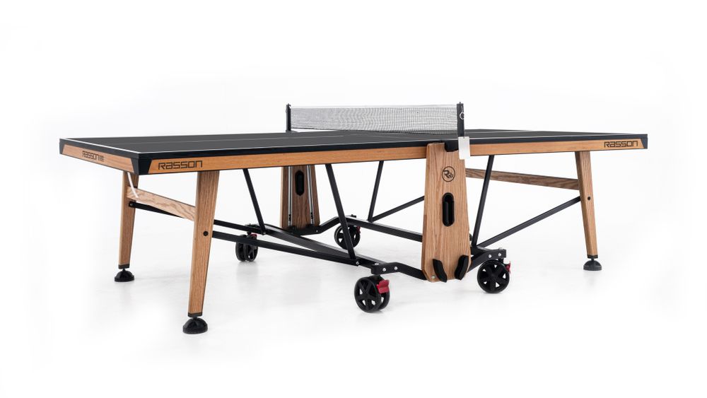 Теннисный стол складной для помещений &quot;RASSON PREMIUM T01 Indoor&quot; (274 х 152,5 х 76 см, натуральный дуб) с сеткой