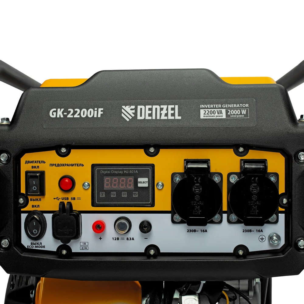 Генератор инверторный Denzel GK-2200iF 94707 с ручным стартом 2,2 кВт