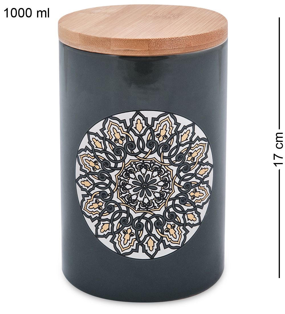 TJ-14 Керамическая банка бол. с крышкой из бамбука