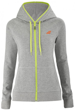Женская Кофта теннисная Babolat Hood Jacket W - серый