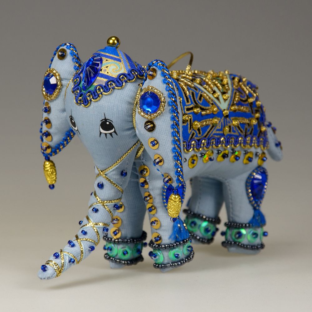Бисерная ёлочная игрушка Индийский Слон