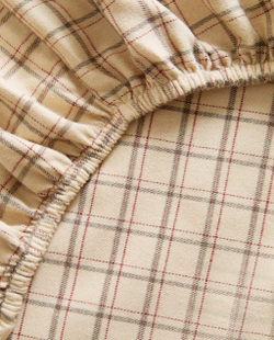 Zara Home - Простыня фланелевые клетчатые брюки, бежевый, 160х200х30 см