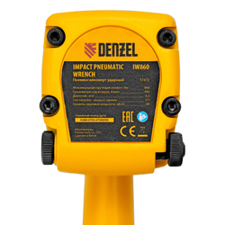Ударный пневмогайковерт IW860, 1/2", 7000 об/мин, 868 Нм Denzel