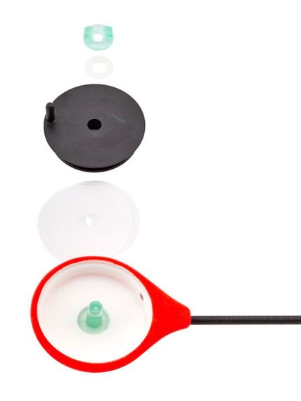 Удочка-балалайка зимняя Salmo HANDY ICE ROD 24см красная