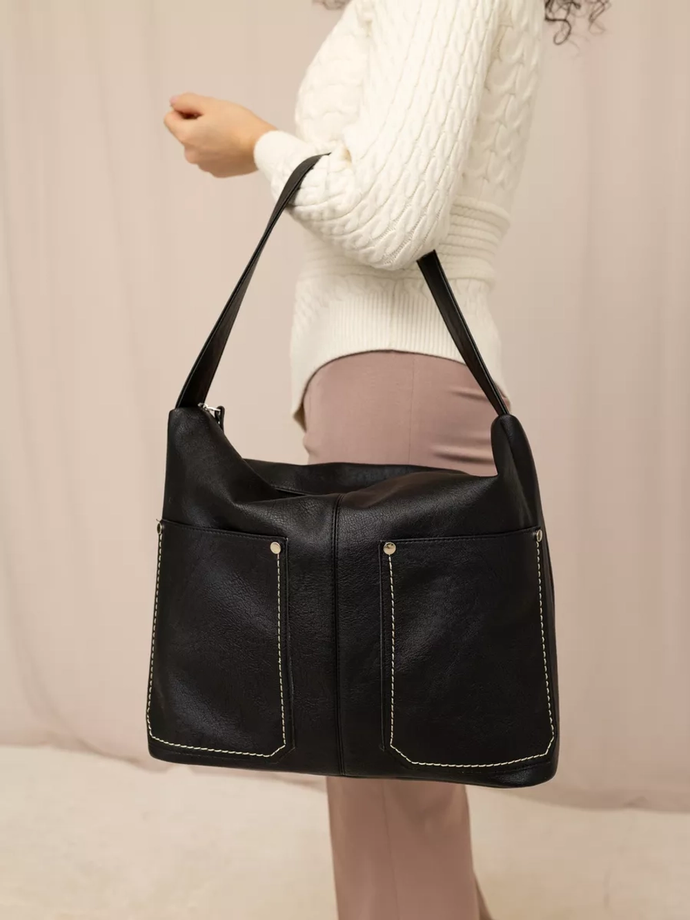 Сумка через плечо большая шоппер