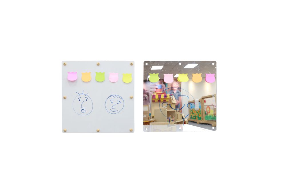 Двухсторонняя панель: Пиши стирай и Зеркало. Размер 548 x 548