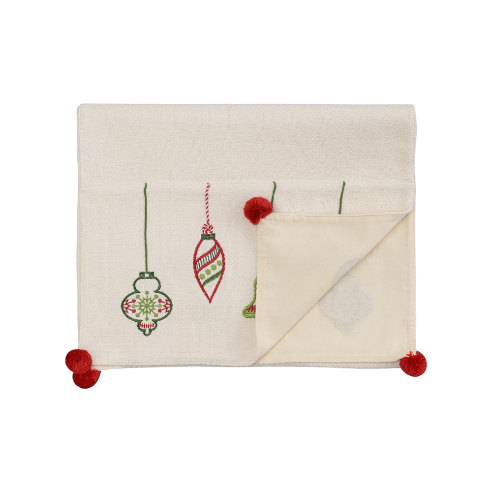 Дорожка с вышивкой Christmas decorations из коллекции New Year Essential, 45х150 см