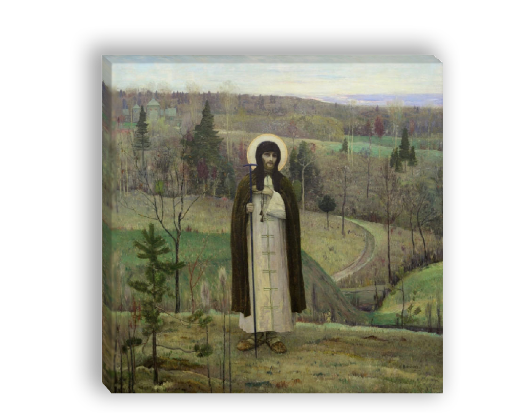 "Преподобный Сергий Радонежский", Нестеров Михаил Васильевич, картина (репродукция)