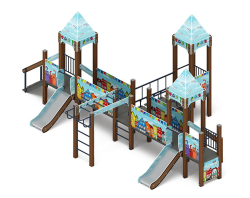 Детский игровой комплекс Королевство (Коты) ДИК 1.15.05-21 H=750