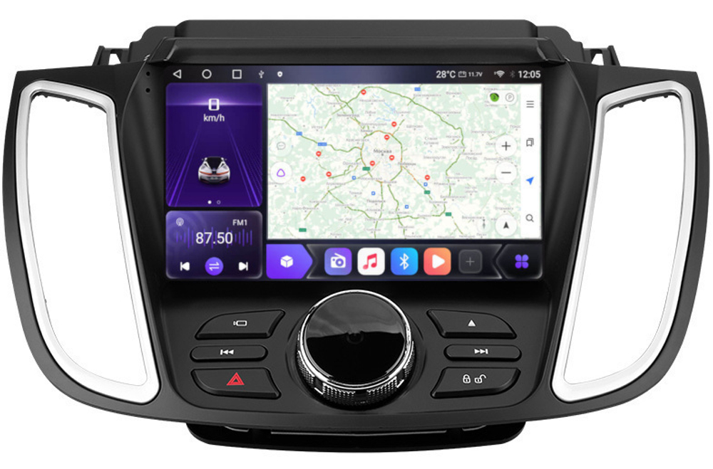 Магнитола для Ford Kuga 2 2017-2019 (SYNC 3) - Carmedia SF-9203-2 QLed, Android 12, TS10, CarPlay, 4G SIM-слот