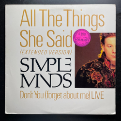 Виниловая пластинка Simple Minds ‎– All The Things She Said / Don't You 12", 45 RPM