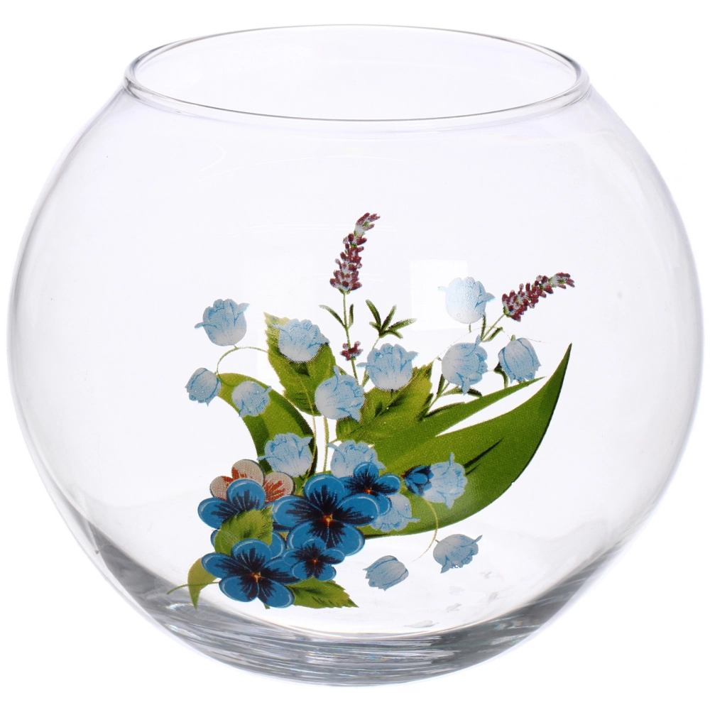 Ваза стеклянная 10,2см «Весенние ландыши» D43417/01