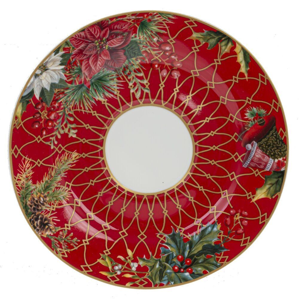 GAEM Чашка с блюдцем "Рождественский Вальс", 100 мл, L12,5 W12,5 H6 см