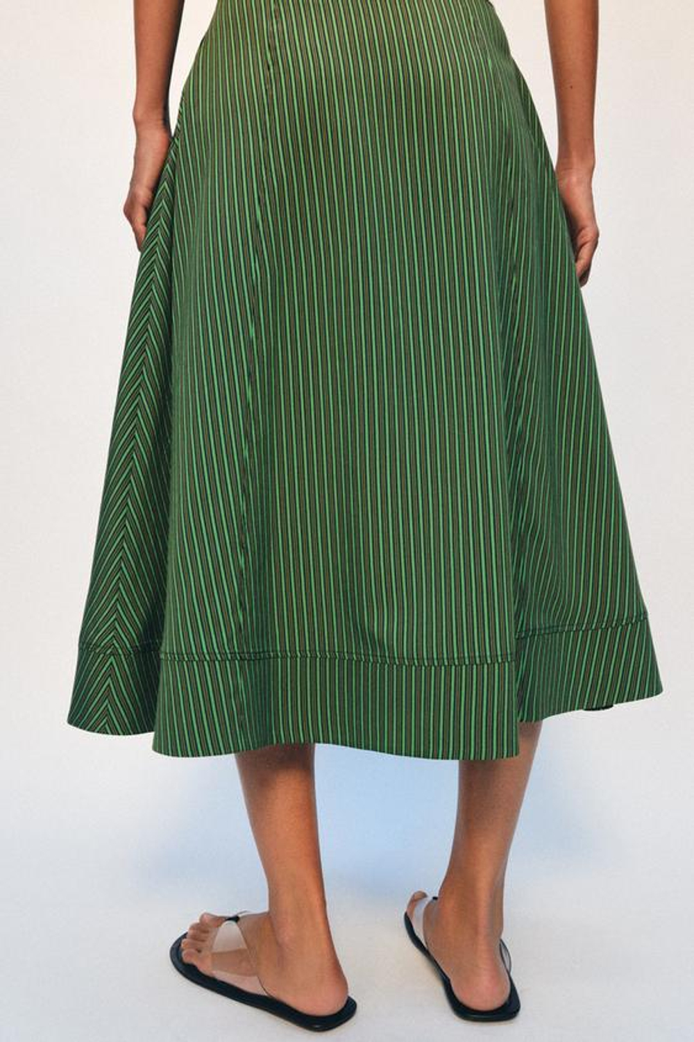ZARA ЮБКА МИДИ В ПОЛОСКУ — ZW COLLECTION, РАЗНОЦВЕТНЫЙ