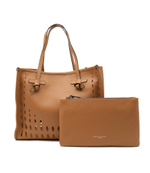 Кожаная сумка-шопер + поясная сумка GIANNI CHIARINI - коричневый(BS 10830 TKLFOR)