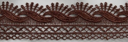 Кружево гипюр шир.40мм цв.9 шоколад