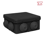 Коробка распределительная КМР-030-031 с крышкой (85x85x40) для прямого монтажа 8 мембр. вводов чёрная IP55 розн. стикер EKF
