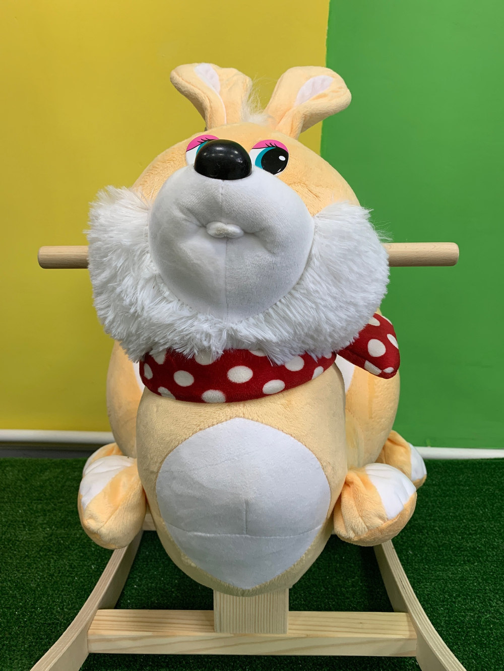 Качалка мягкая Тутси "Заюшка"(желтый, белый), 682-2020