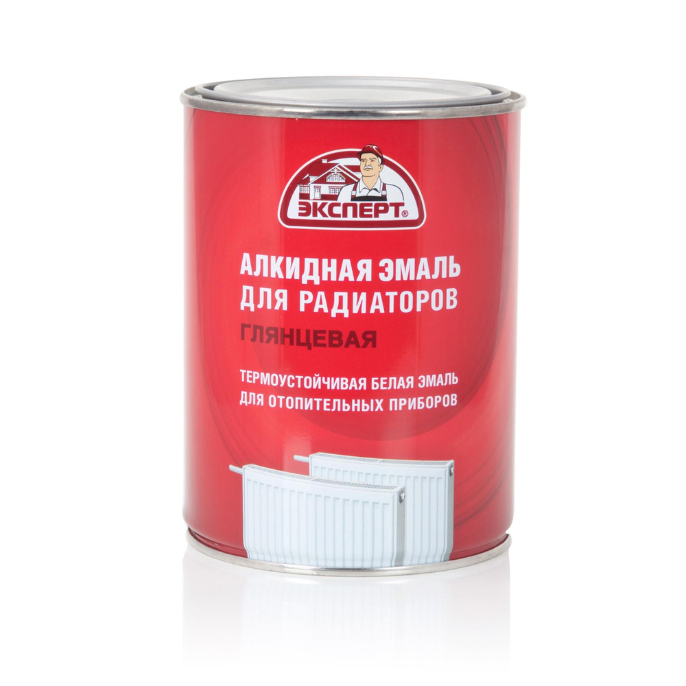 Эмаль алкид. для радиаторов бел. Эксперт (0,9кг)