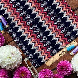 Ткань ниагара племенной симметричный узор