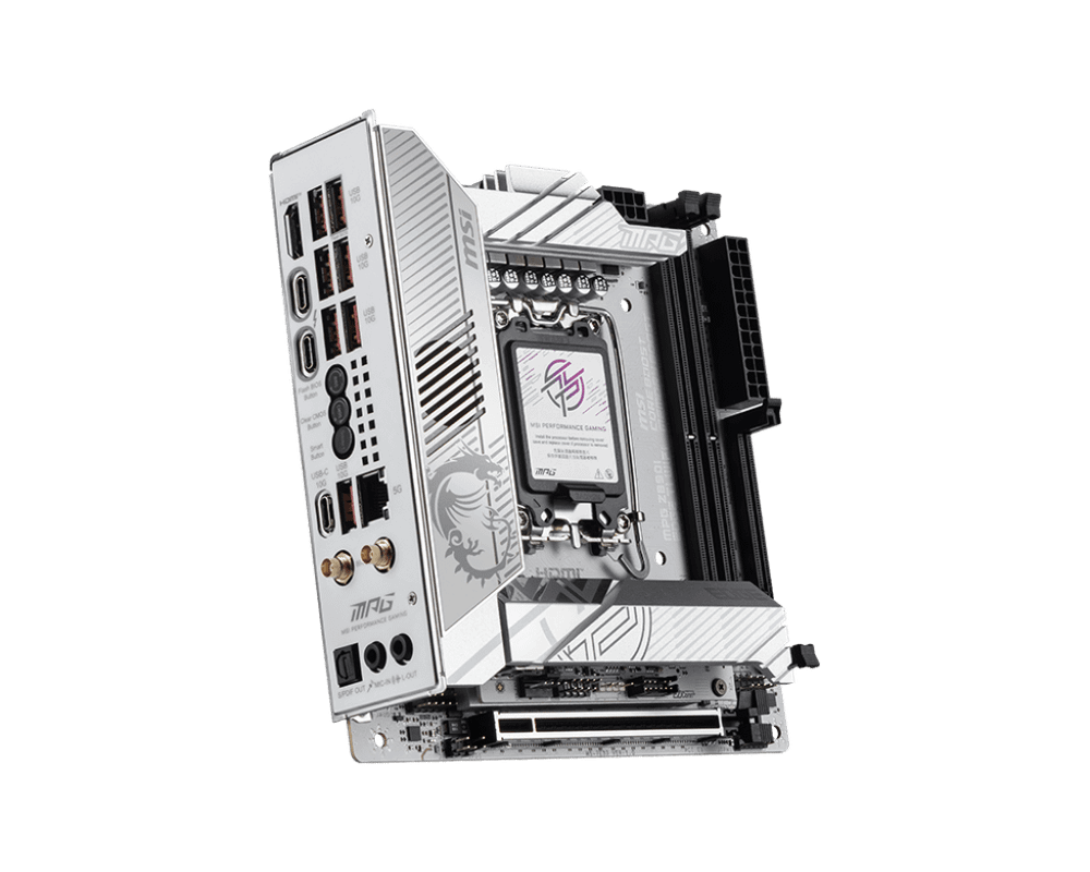 Материнская плата MSI MPG Z890I EDGE TI WIFI LGA1851 2xDDR5 2xSATA3 4xM.2 1xHDMI 2xThund Mini ITX