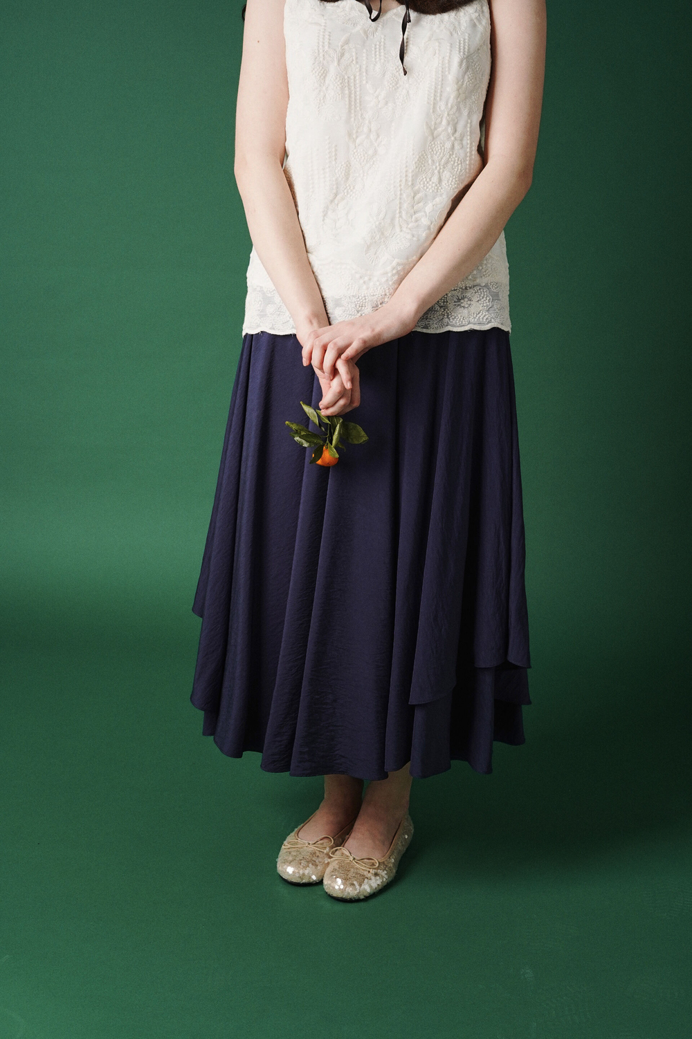 Юбка асимметричная двухслойная "Полярная звезда"