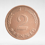 Germany, 2 Pfennigs, 1965, (Hamburg Mint - "J"), VF