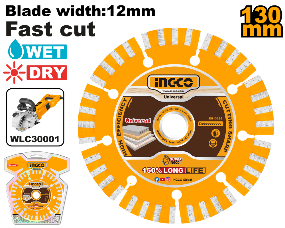 Диск алмазный сегментированный 130 мм INDUSTRIAL