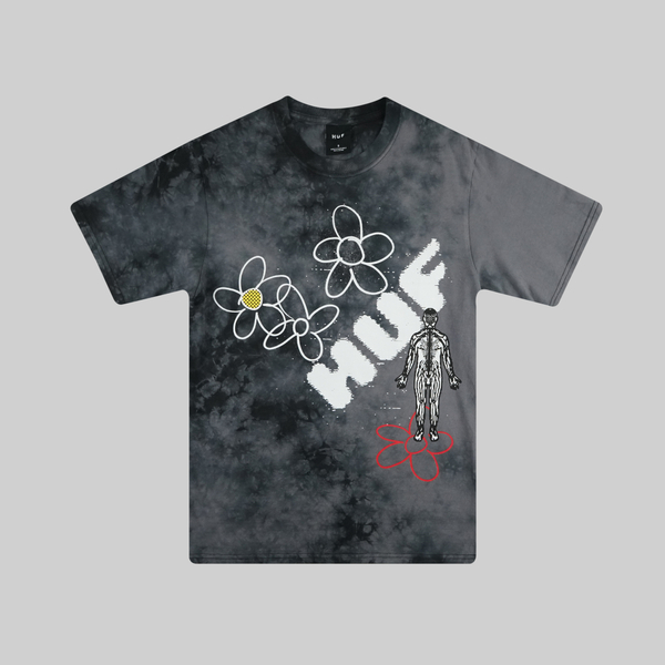 Футболка мужская HUF Outerbody артикул:TS01496 BLACK - купить в магазине Дайс