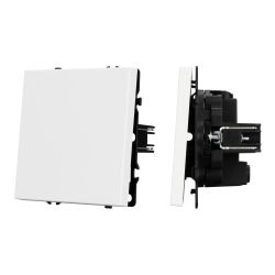 Механизм выключателя одноклавишный перекрёстный SWT-NOBE-MKX1-SFPL-WH (230V, 10A) (Arlight, Белый кварц) 054234