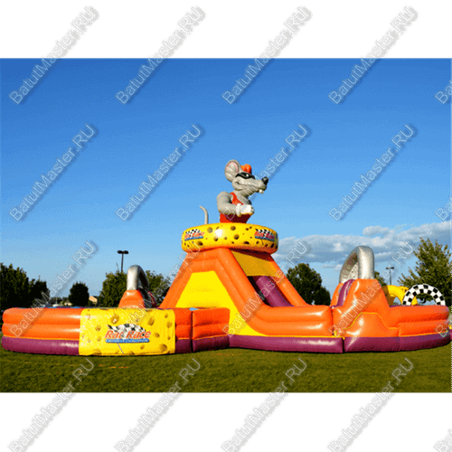 Коммерческий надувной батут "В погоне за сыром"