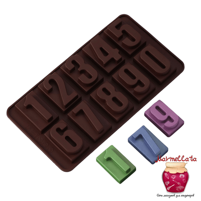 Форма для льда и шоколада "ЦИФРЫ", 20*11*2 см, 10 ячеек