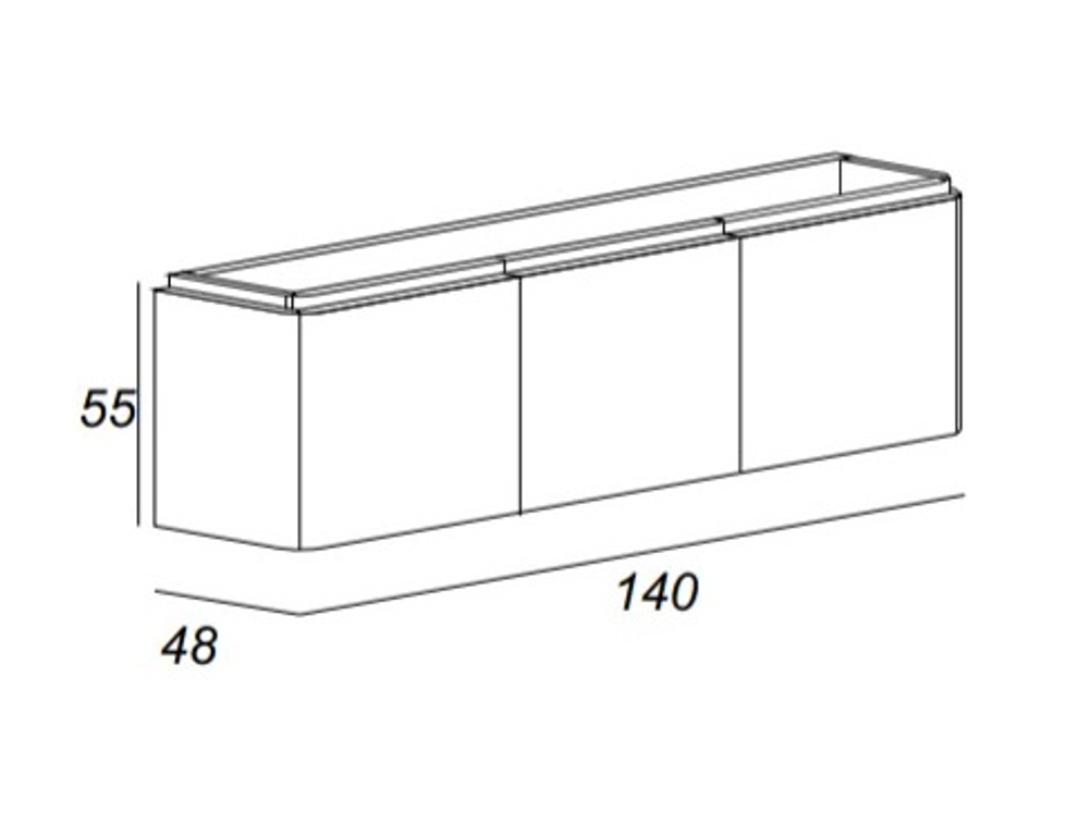 Мебель для ванной комнаты CEZARES STYLUS 141 см Grigio nuvola 55233 + 55265