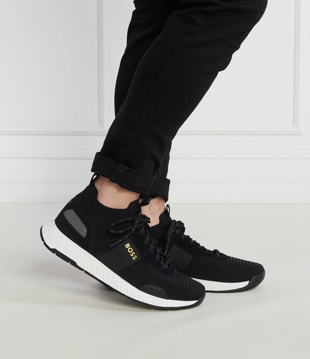 Кроссовки Titanium_Runn_knst_N BOSS BLACK - черный(50498245)