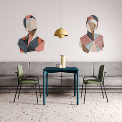 Стул Ror, 2 Frame, рогожка, черный /зеленый