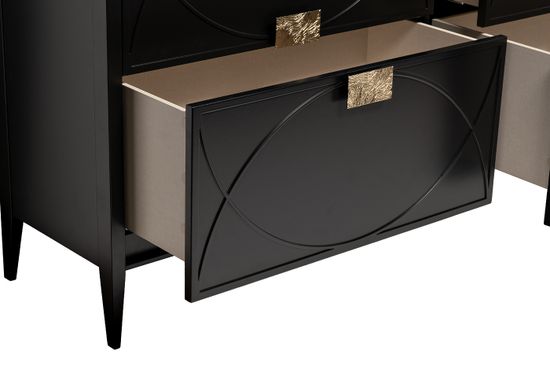 151SV-00001 Комод черный 160*90*40см