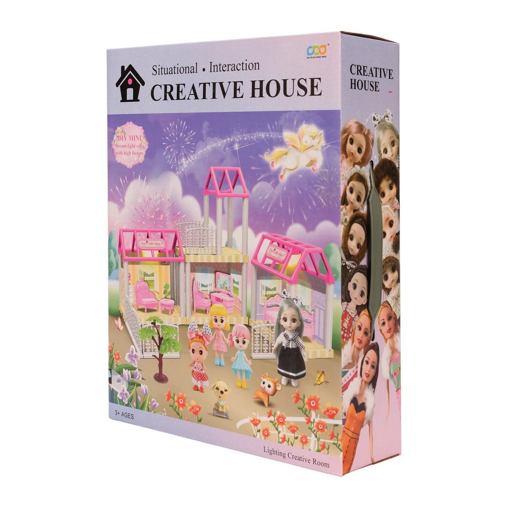 Дом для куклы с фигуркой и аксессуарами, коробка 666-7S-2