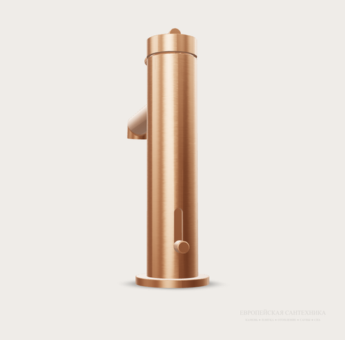 Смеситель для раковины Gessi Ingranaggio, однорычажный, с донным клапаном, цвет Warm Bronze Brushed PVD