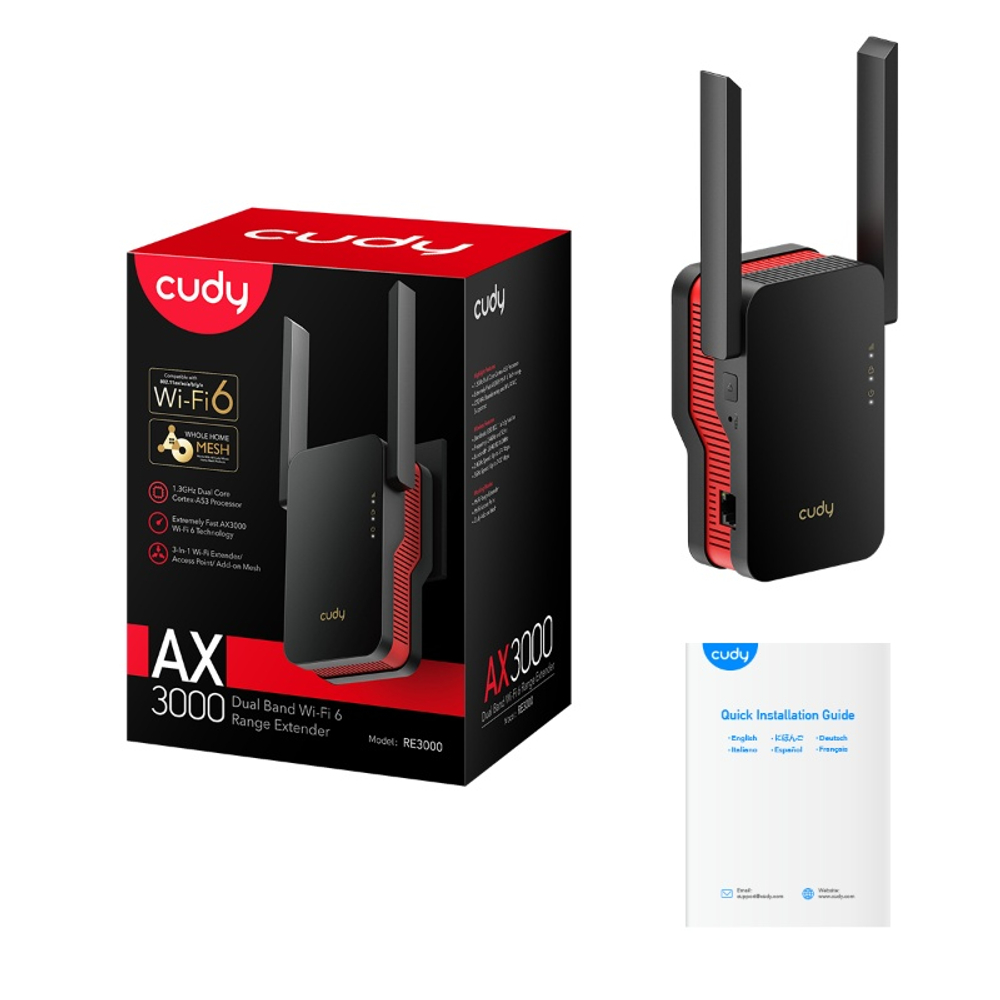 Cudy RE3000 Усилитель сигнала Wi-Fi 6 AX3000