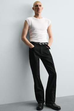 ZARA ДЖИНСЫ FLARE FIT, ЧЕРНЫЙ