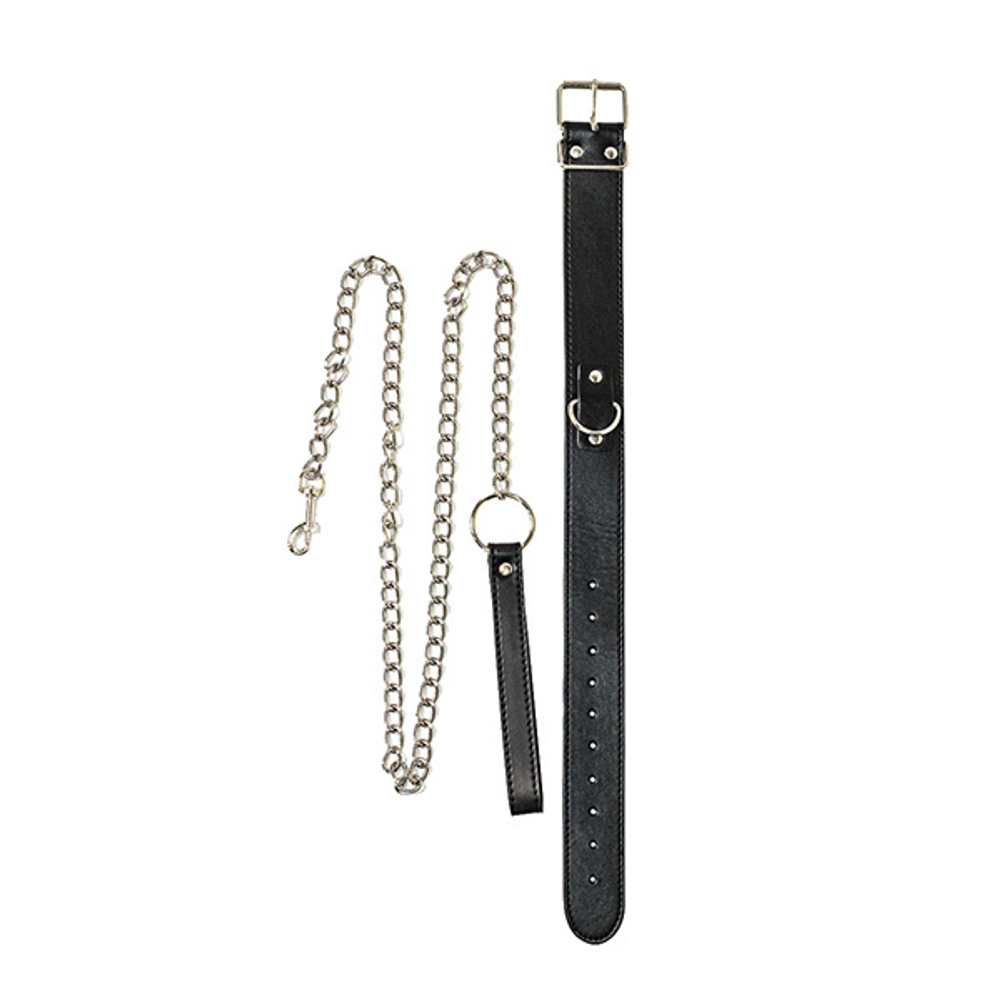 Черный ошейник с поводком Lola Games Party Hard Wild 1087-01lola