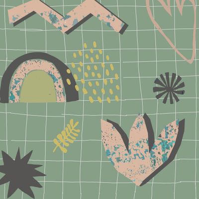 абстракция на зеленом