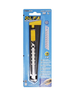 OLFA 18 мм, с выдвижным лезвием, металлический нож (OL-ML)