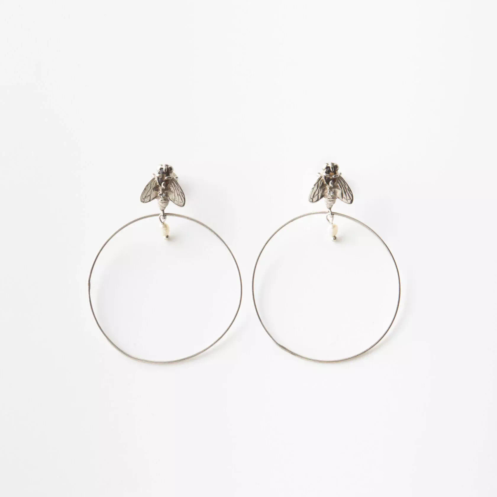 Mineral Weather Серьги-кольца "Мухи"