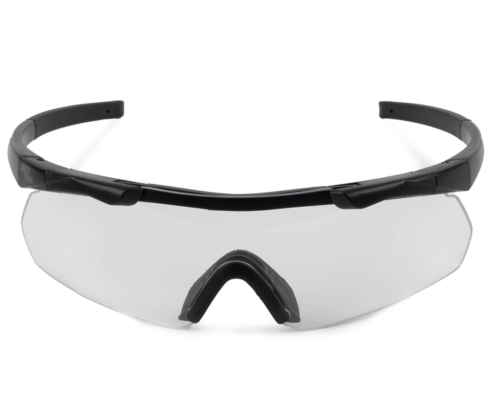 Очки стрелковые ShotTime Caracal, осколочные, чёрные, линза прозрачная GST-035-BLK-C