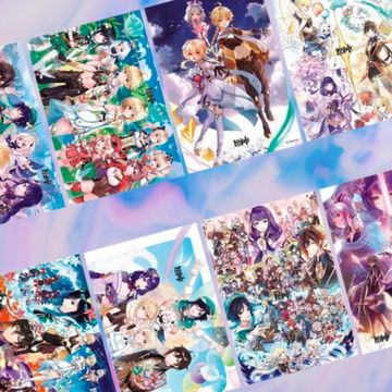 Набор постеров Геншин Импакт, Genshin Impact, 8 шт, 42х29см