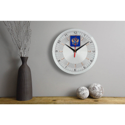 Настенные часы "герб Росрыболовства 02 11" Декор для дома, подарок