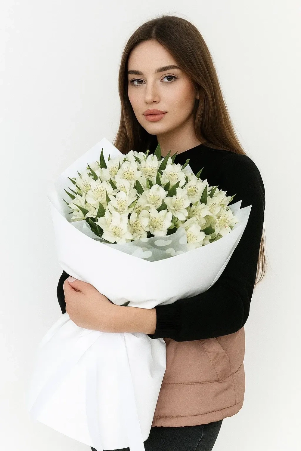 Букет из альстромерии "White In Surprise"