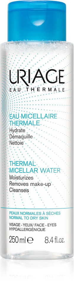 Uriage Hygiene Thermal Micellar Water - Normal to Dry Skin - очищающая мицеллярная жидкость для нормальной и сухой кожи /   250  ml  / GTIN 3661434009389