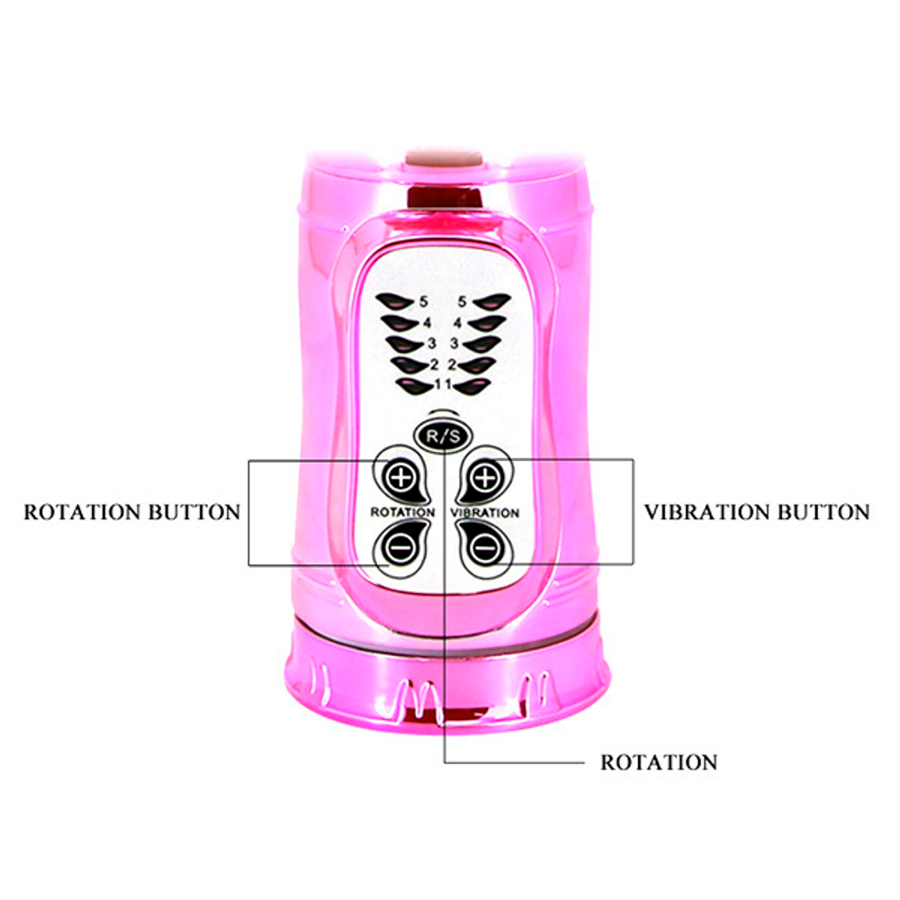 Розовый вибратор-кролик 29см Baile Throbbing Bunny BW-058008